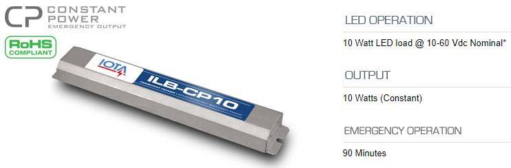 ILB CP10 A - LED Emergency Driver