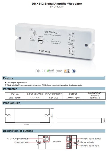 DMX 512 Repeater/Amplifier