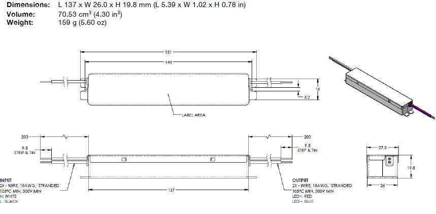 VLM100W-48 Constant Voltage LED Driver