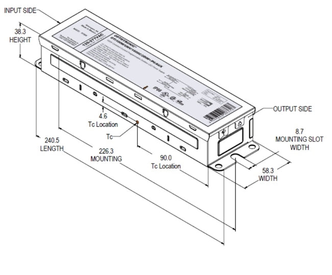 OTI 100W UNV 1600C 2DIM P6 AUX J10