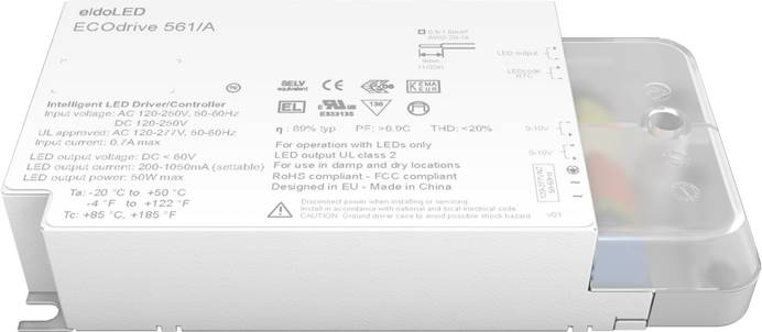 eldoLED ECOdrive 561/A Constant Current LED Driver, 50W, 0-10V