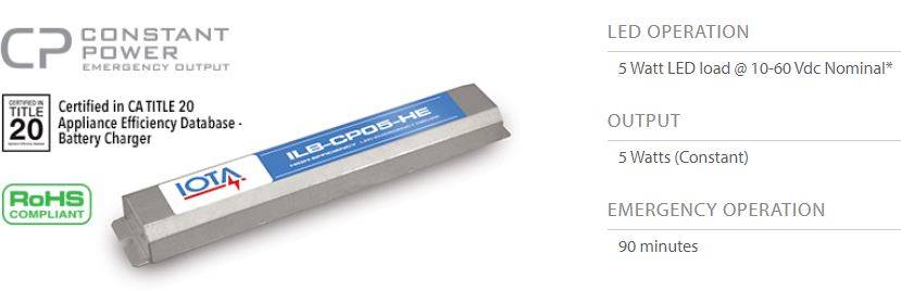 ILB CP05 HE A - High-Efficiency LED Emergency Driver