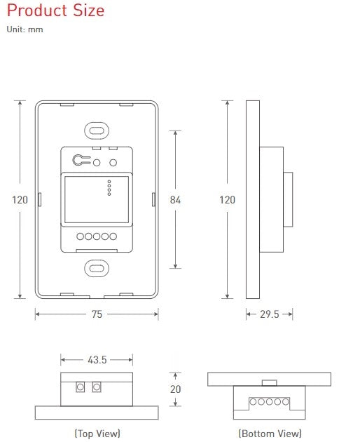 UB4 DMX RGBW Wall Dimmer