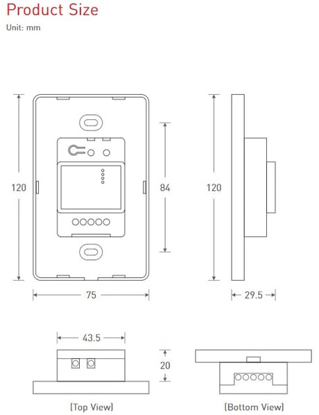 UB4 DMX RGBW Wall Dimmer