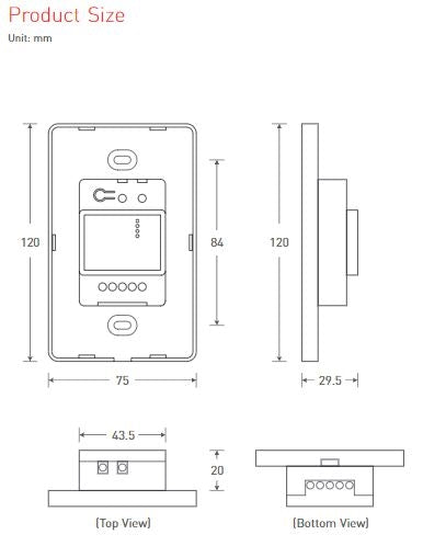 UB5 DMX RGBWY Wall Dimmer