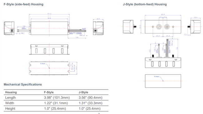 OT 20W UNV 0A5 DUALDIM DIM-1 J-HOUSING J25