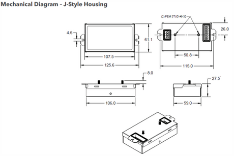 OTI 25W 347V 1A2 1DIM AUX DIM-1 J-HOUSING J20 Optotronic