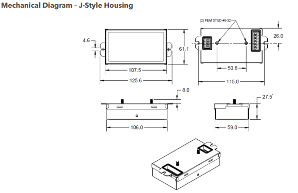 OTI 55W UNV 2A0 1DIM AUX DIM-1 J-HOUSING J20 Optotronic
