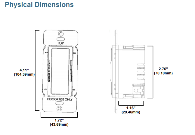 Casambi Enabled Wall Dimmer