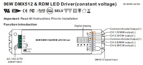 SRP-2108-24-96CVF DMX LED Driver