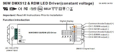 SRP-2108-24-96CVF DMX LED Driver